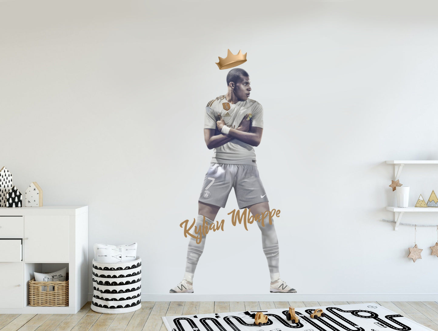 Kylian Mbappe Wall Decal Football Wall Sticker Soccer Wallpaper for Living Room Decor