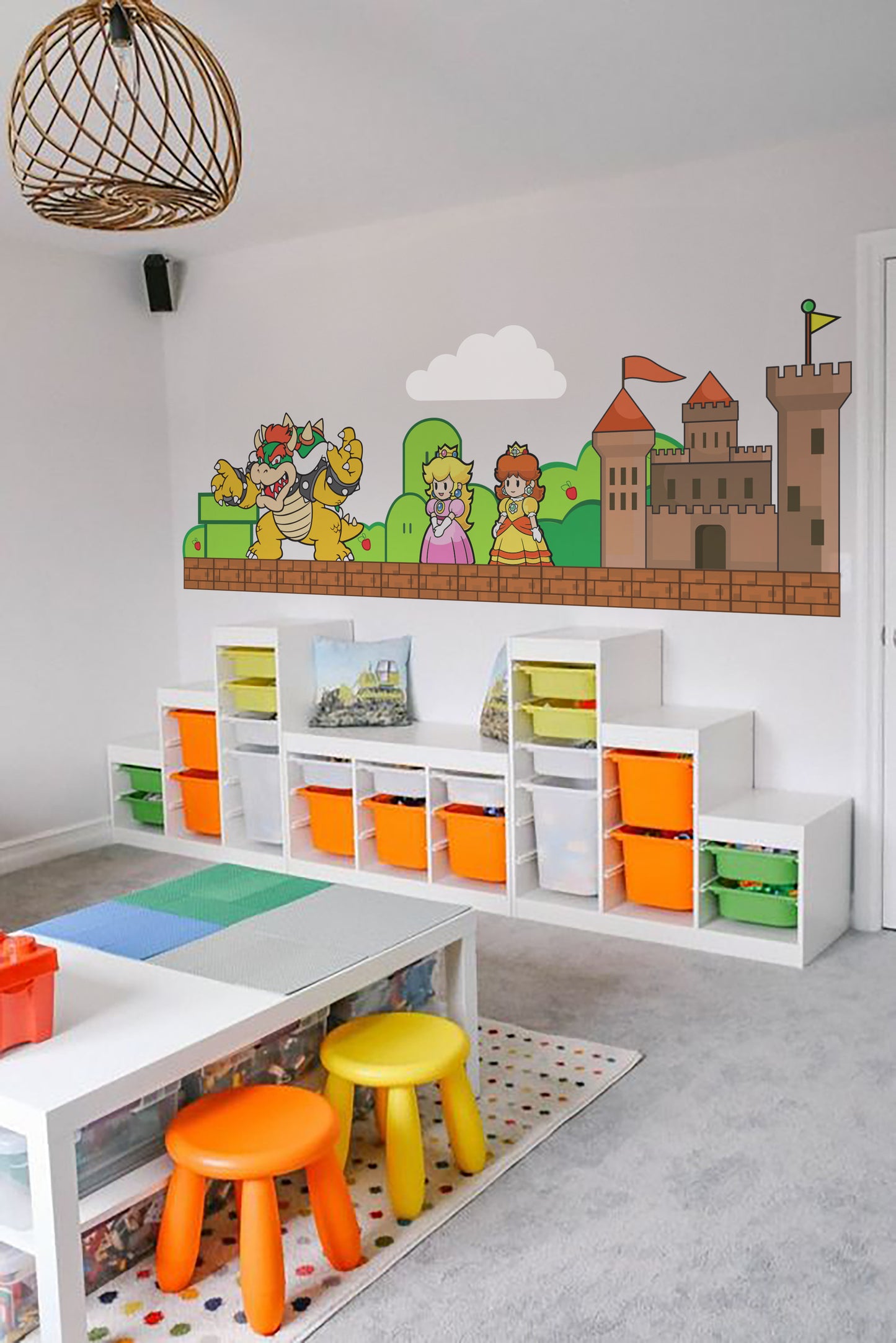 Mario wall decal Mario Wall Sticker Bandit Heeler Wall Ar Chilli Heeler Wall Mural For Kid Room Nursery Room Decal