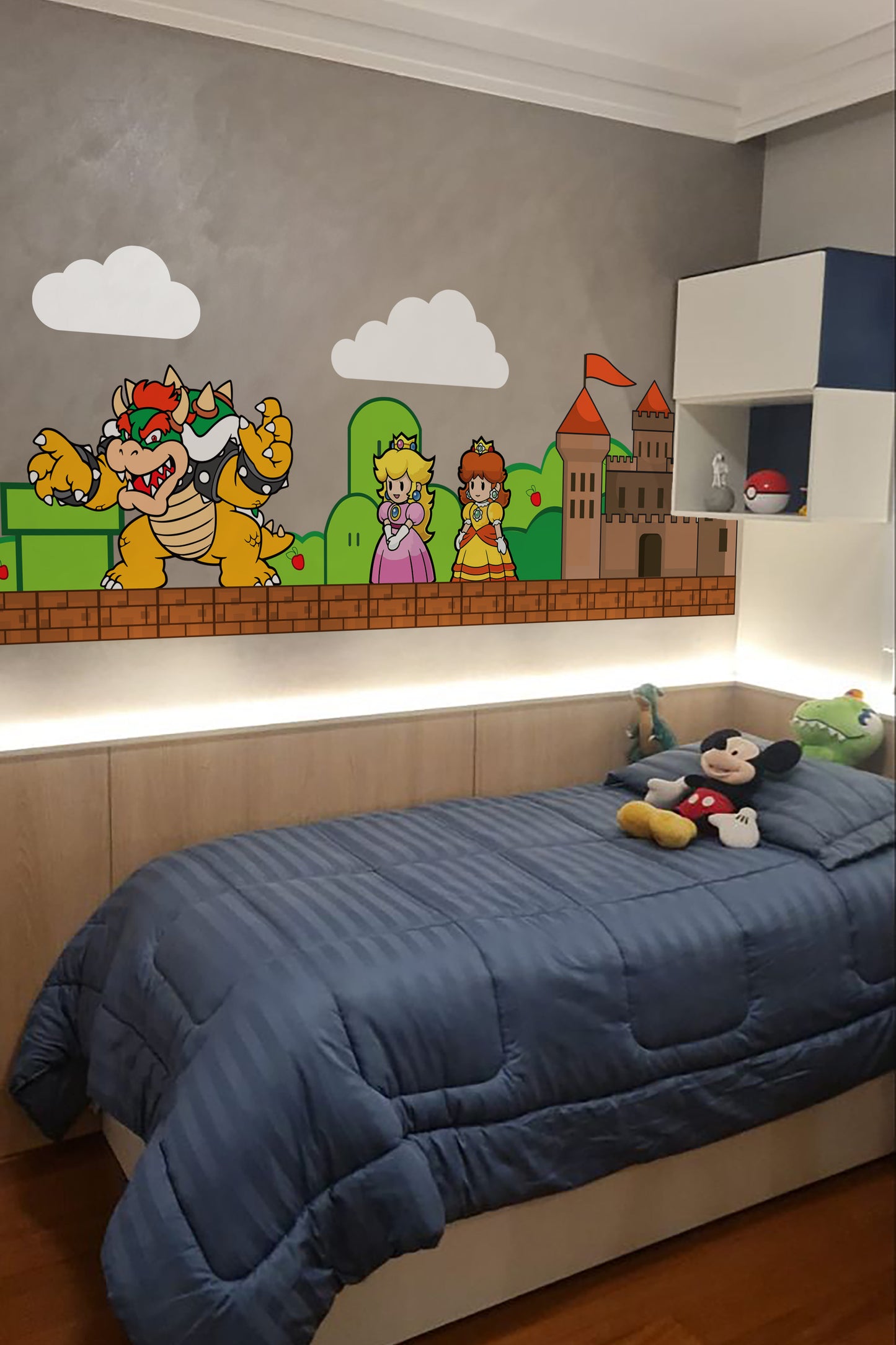 Mario wall decal Mario Wall Sticker Bandit Heeler Wall Ar Chilli Heeler Wall Mural For Kid Room Nursery Room Decal