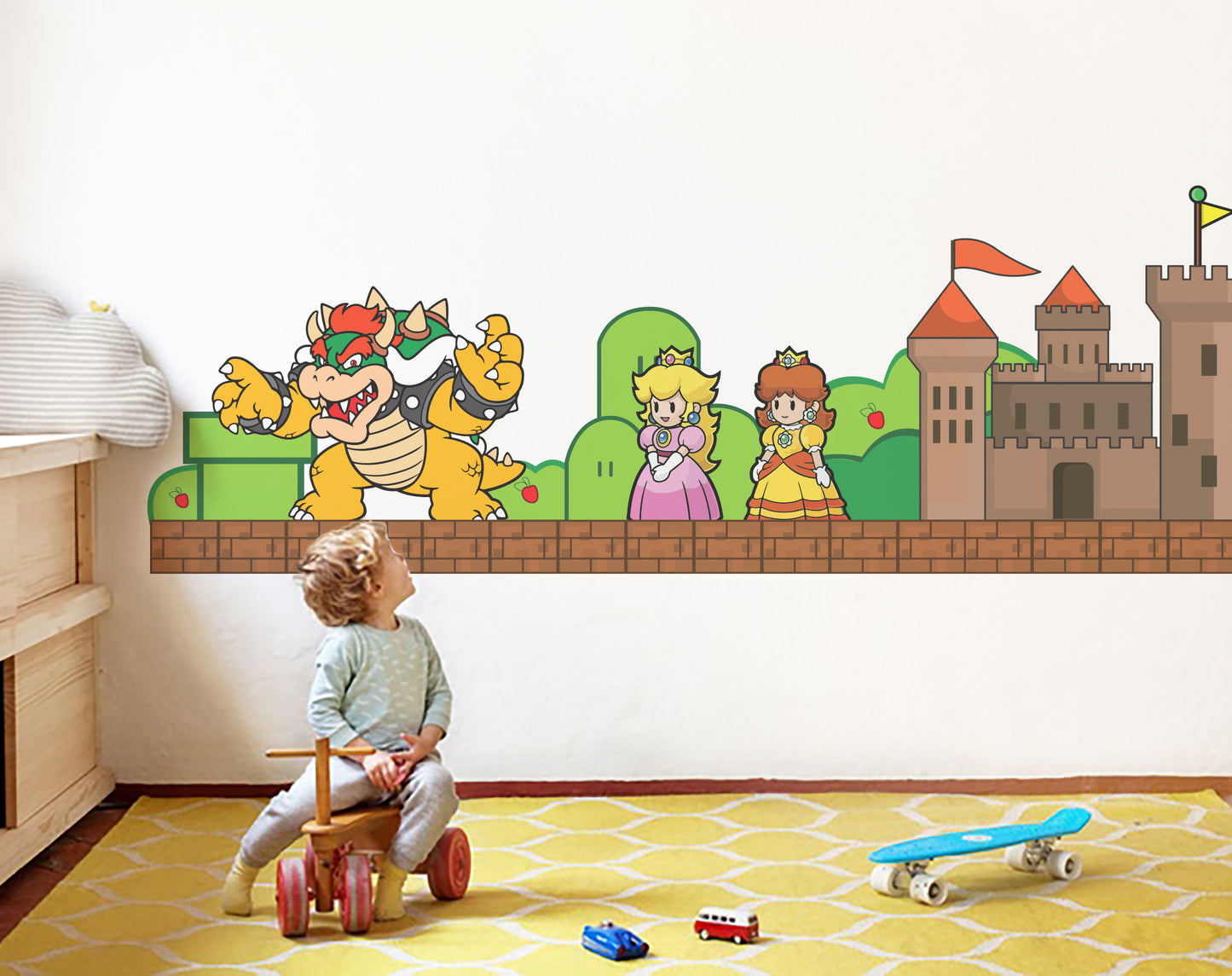 Mario wall decal Mario Wall Sticker Bandit Heeler Wall Ar Chilli Heeler Wall Mural For Kid Room Nursery Room Decal