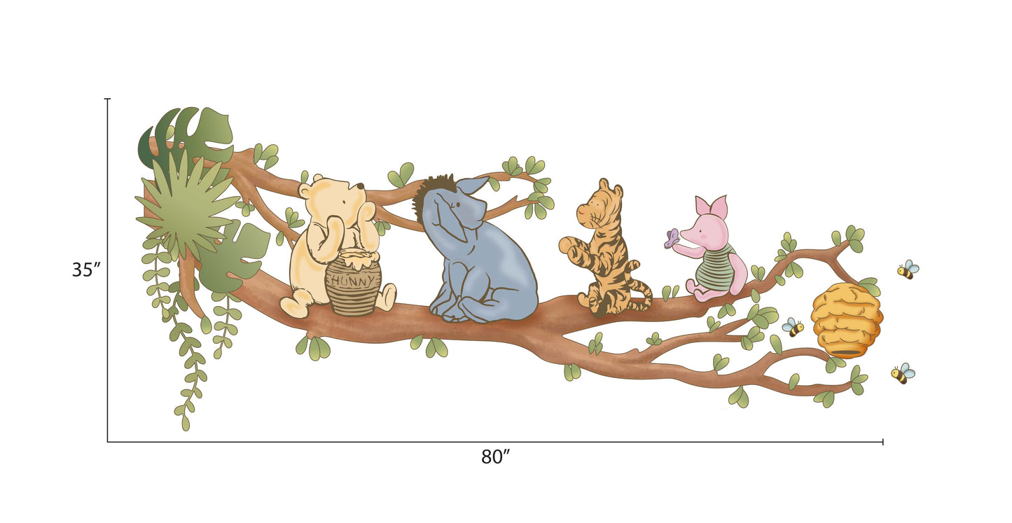 Dreamy Hundred Acre Wood Branch: Thinking Pooh & Quiet Friends
