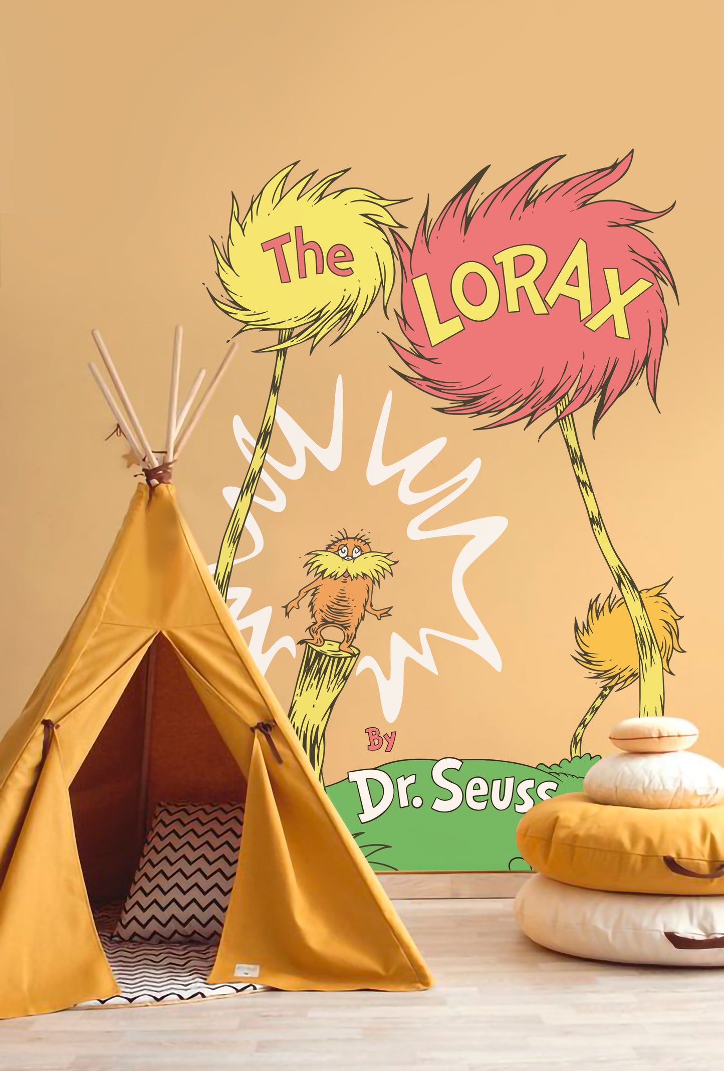 Dr Seuss: The Lorax and Truffula Trees Large Wall Mural Decor