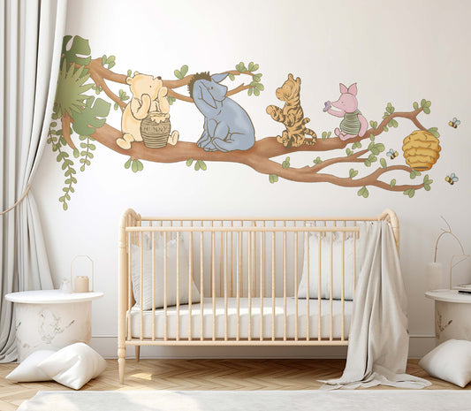 Dreamy Hundred Acre Wood Branch: Thinking Pooh & Quiet Friends