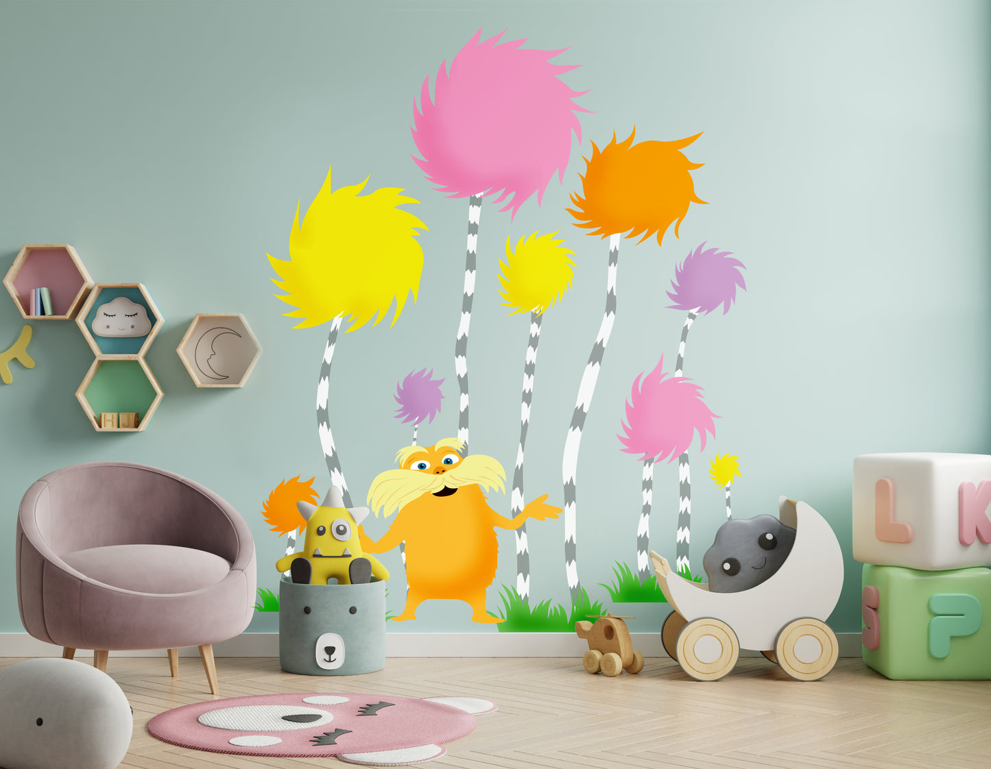 Dr. Seuss Inspired Kids Playroom Wall Stickers