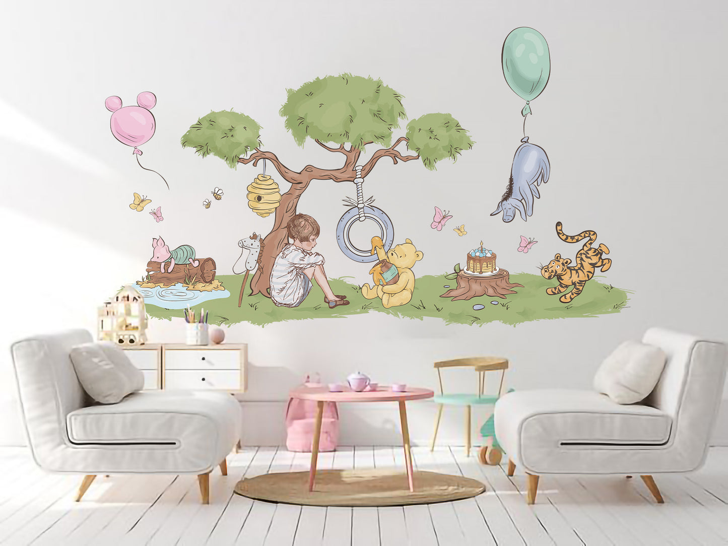 Christopher Robin’s Picnic: Pooh Bear Birthday & Hundred Acre Wood Scenes