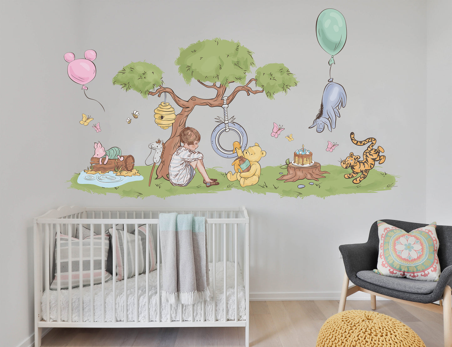 Christopher Robin’s Picnic: Pooh Bear Birthday & Hundred Acre Wood Scenes