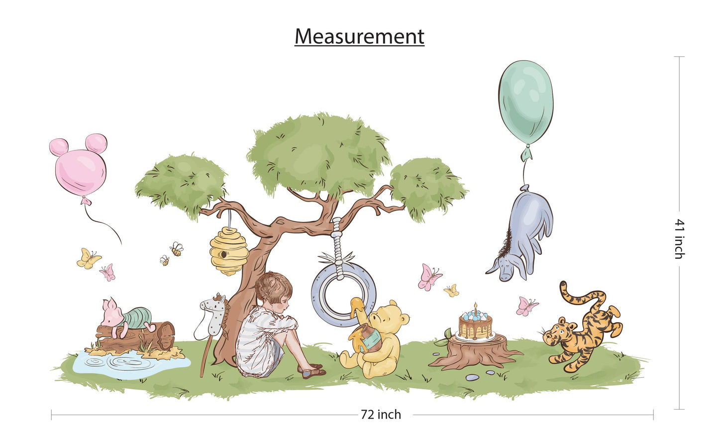 Christopher Robin’s Picnic: Pooh Bear Birthday & Hundred Acre Wood Scenes