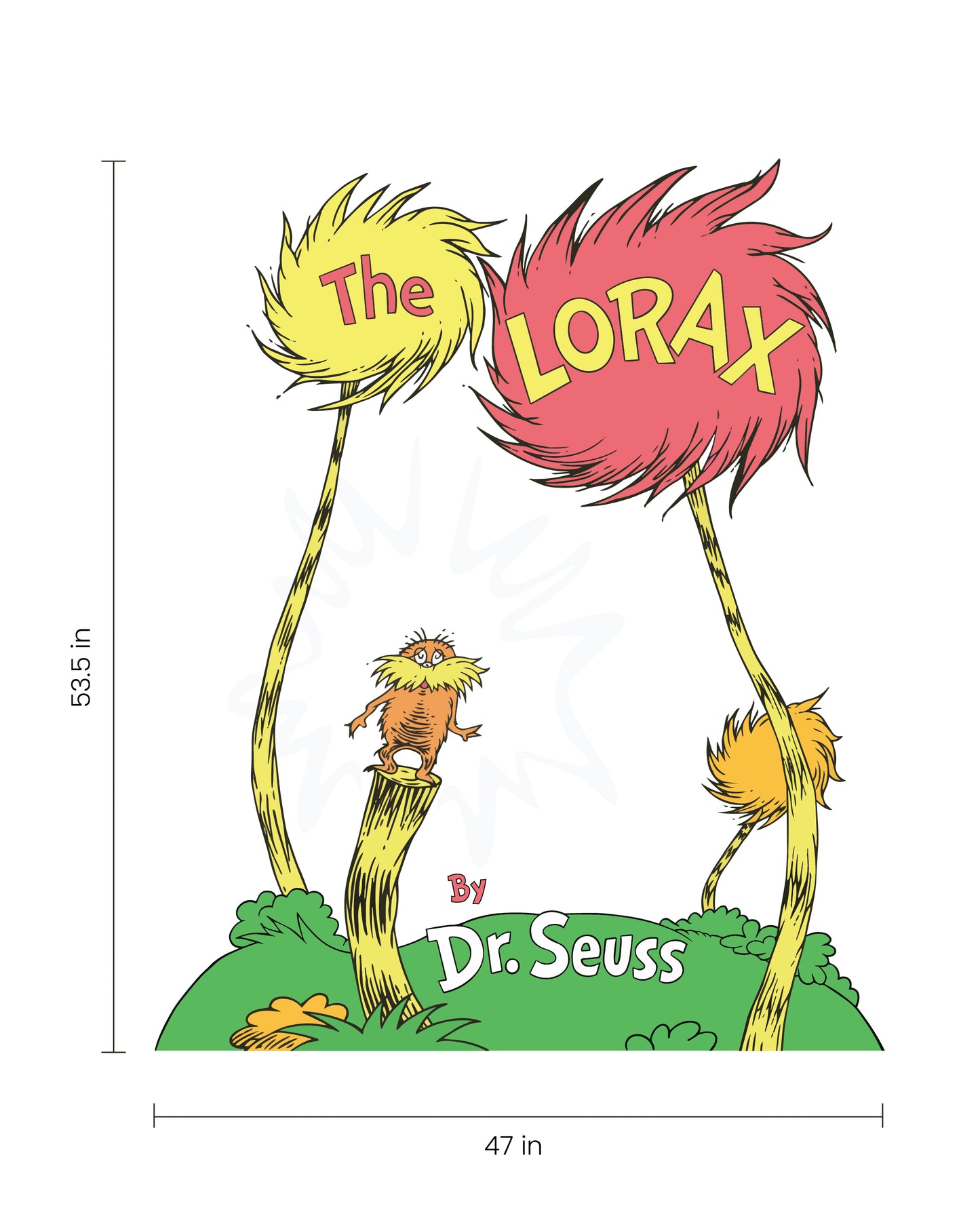 Dr Seuss: The Lorax and Truffula Trees Large Wall Mural Decor